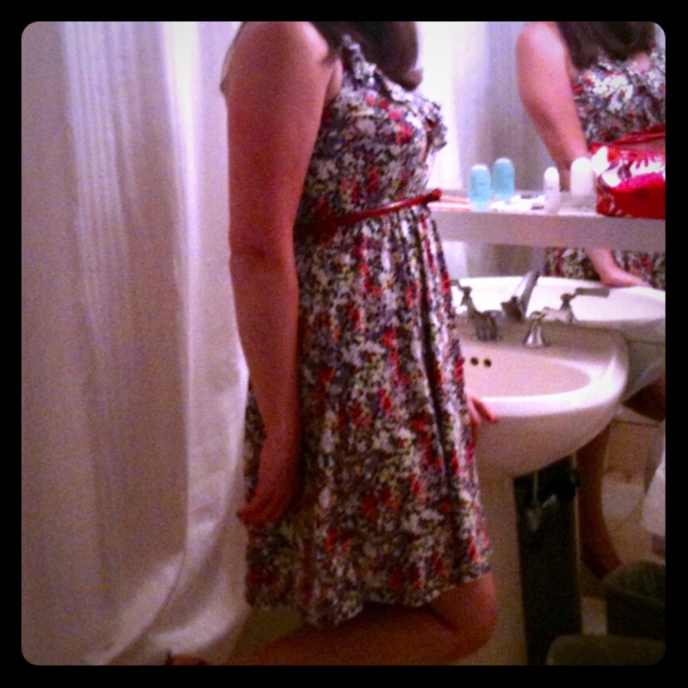 Express Brand, floral halter dress
